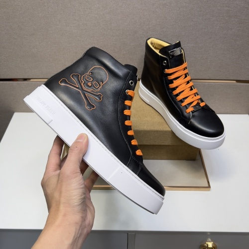 Replica Philipp Plein PP High Tops Shoes For Men #1076214 $115.00 USD for Wholesale