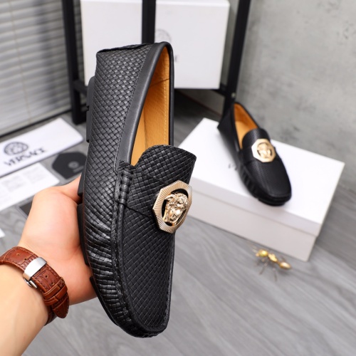 Replica Versace Leather Shoes For Men #1076299 $68.00 USD for Wholesale