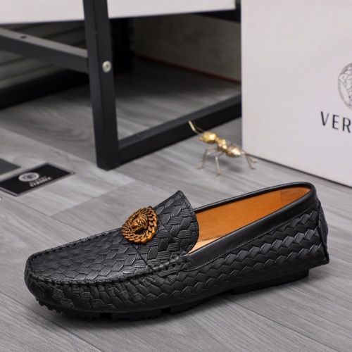 Replica Versace Leather Shoes For Men #1076303 $68.00 USD for Wholesale