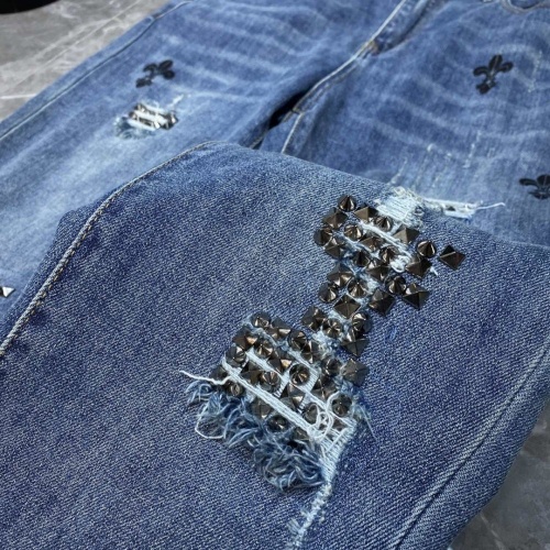 Replica Chrome Hearts Jeans For Unisex #1076346 $56.00 USD for Wholesale