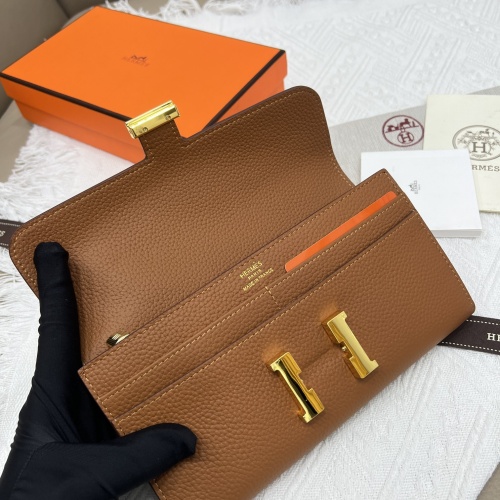 Replica Hermes AAA Quality Wallets #1076497 $52.00 USD for Wholesale