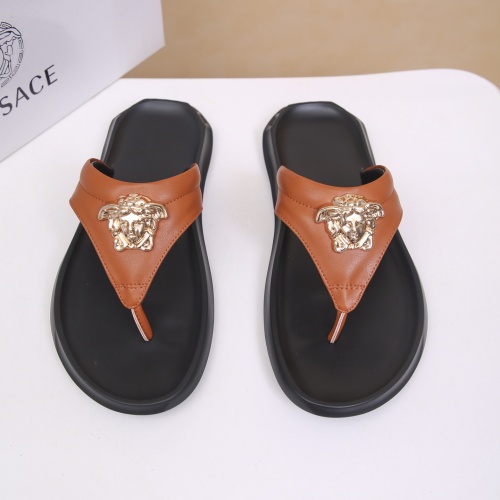 Replica Versace Slippers For Men #1076781 $42.00 USD for Wholesale