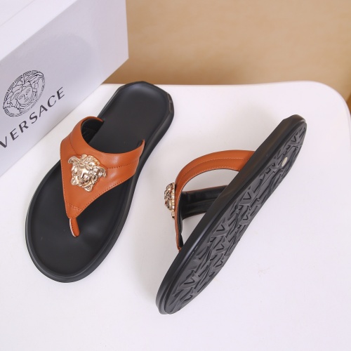 Replica Versace Slippers For Men #1076781 $42.00 USD for Wholesale