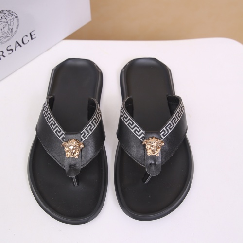Replica Versace Slippers For Men #1076783 $42.00 USD for Wholesale