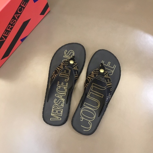 Replica Versace Slippers For Men #1076788 $64.00 USD for Wholesale