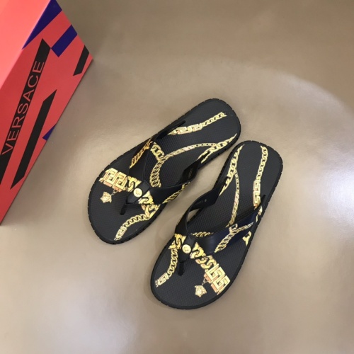 Replica Versace Slippers For Men #1076790 $64.00 USD for Wholesale
