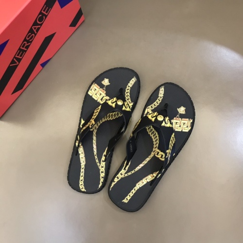 Replica Versace Slippers For Men #1076790 $64.00 USD for Wholesale