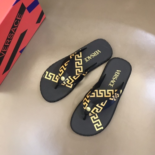 Replica Versace Slippers For Men #1076792 $64.00 USD for Wholesale