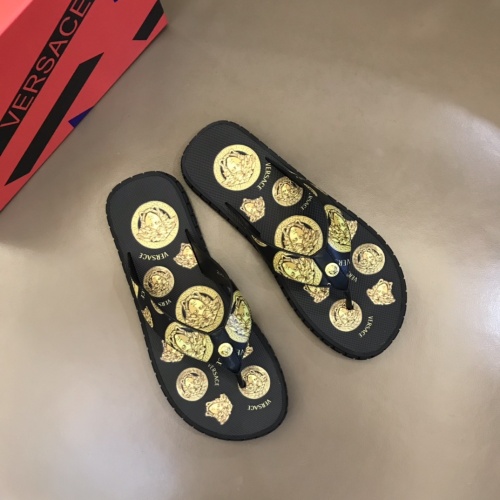 Replica Versace Slippers For Men #1076796 $64.00 USD for Wholesale