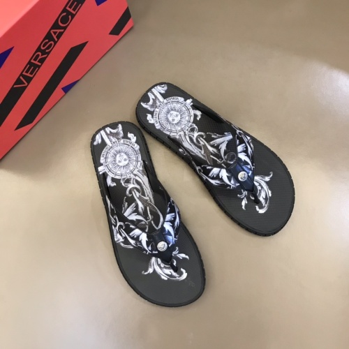 Replica Versace Slippers For Men #1076797 $64.00 USD for Wholesale