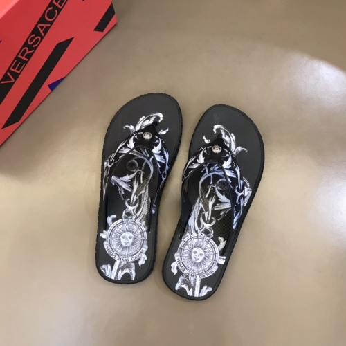 Replica Versace Slippers For Men #1076797 $64.00 USD for Wholesale