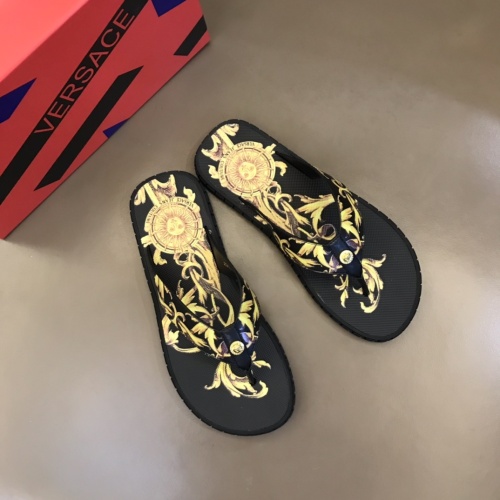 Replica Versace Slippers For Men #1076798 $64.00 USD for Wholesale
