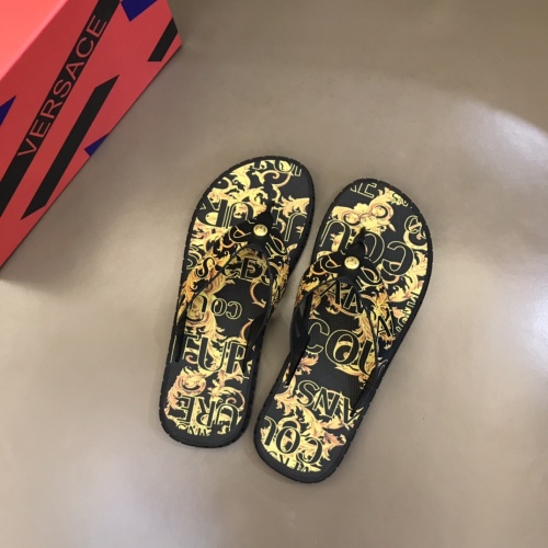 Replica Versace Slippers For Men #1076800 $64.00 USD for Wholesale