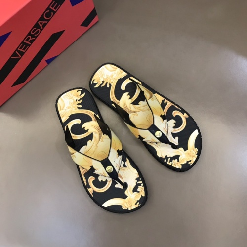Replica Versace Slippers For Men #1076802 $64.00 USD for Wholesale