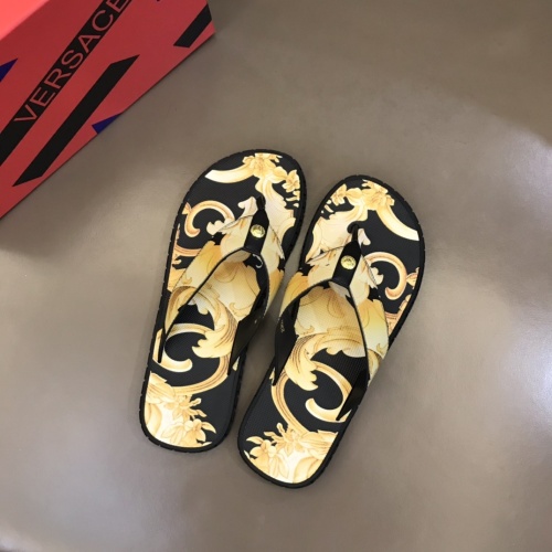 Replica Versace Slippers For Men #1076802 $64.00 USD for Wholesale