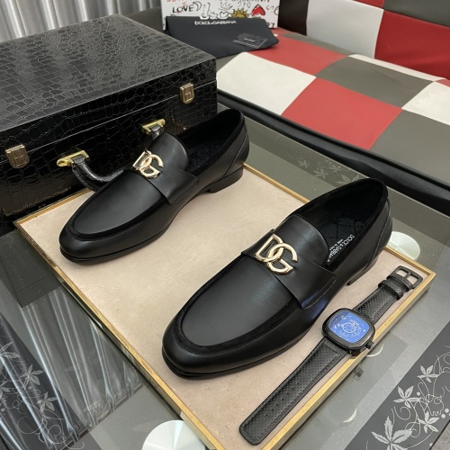 Replica Dolce & Gabbana D&G Leather Shoes For Men #1076815 $100.00 USD for Wholesale