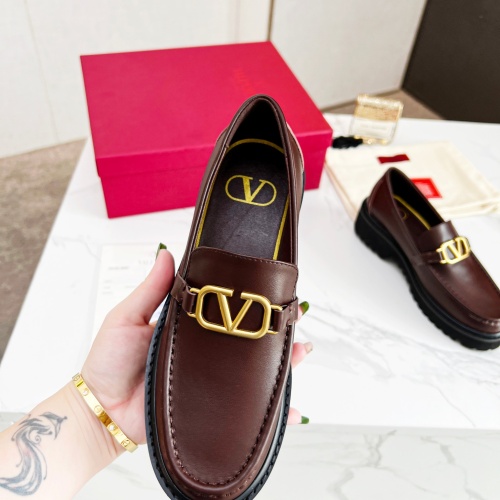 Replica Valentino Leather Shoes For Women #1077109 $108.00 USD for Wholesale