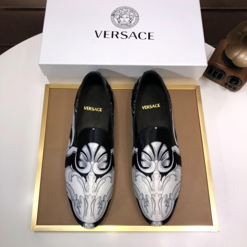 Replica Versace Leather Shoes For Men #1077419 $85.00 USD for Wholesale