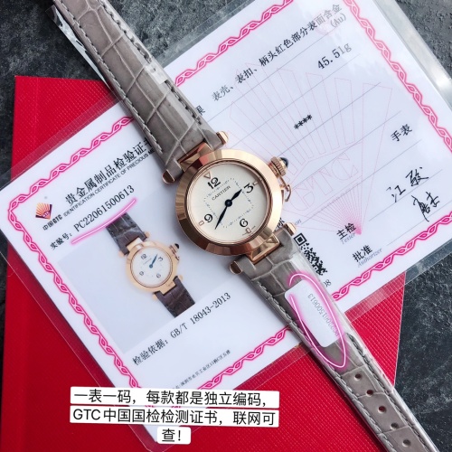 Replica Cartier AAA Quality Watches For Women #1077619 $545.45 USD for Wholesale