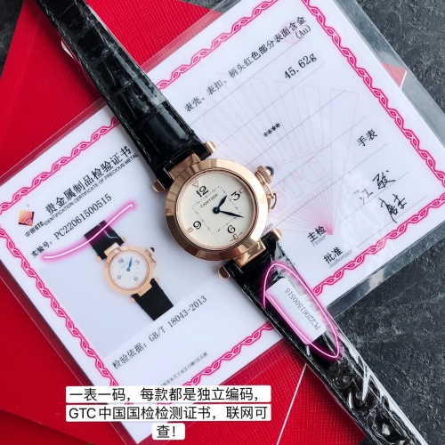 Replica Cartier AAA Quality Watches For Women #1077622 $545.45 USD for Wholesale