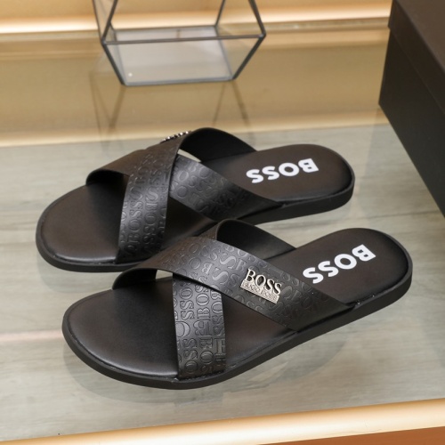 Boss Slippers For Men #1077643 $60.00 USD, Wholesale Replica Boss Slippers