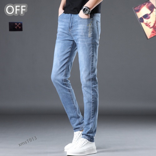 Replica Off-White Jeans For Men #1077732 $42.00 USD for Wholesale
