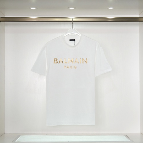 Balmain T-Shirts Short Sleeved For Unisex #1077924 $29.00 USD, Wholesale Replica Balmain T-Shirts