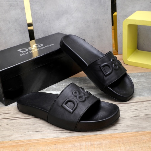 Replica Dolce & Gabbana D&G Slippers For Men #1079116 $64.00 USD for Wholesale