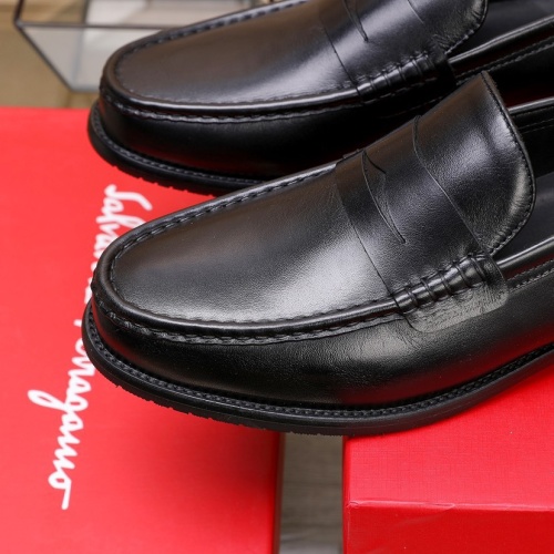 Replica Salvatore Ferragamo Leather Shoes For Men #1079324 $98.00 USD for Wholesale
