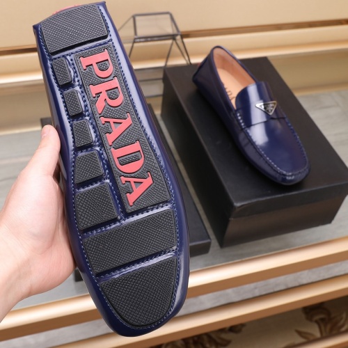 Replica Prada Leather Shoes For Men #1079333 $88.00 USD for Wholesale