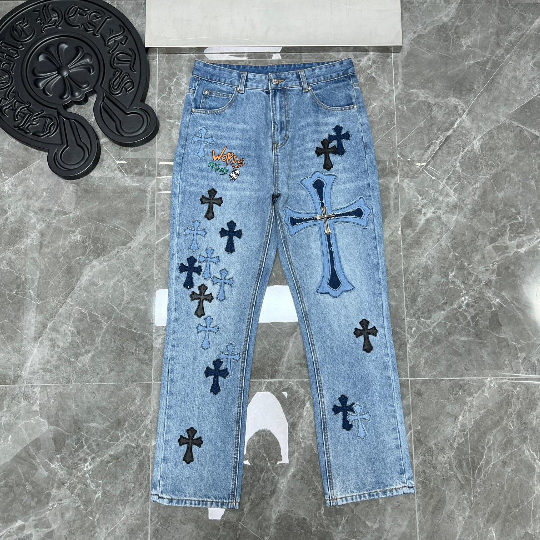 Chrome Hearts Jeans For Unisex #1076342 $60.00 USD, Wholesale Replica ...