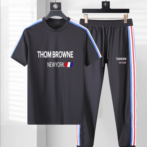 Thom Browne TB Tracksuits Short Sleeved For Men #1080336 $80.00 USD, Wholesale Replica Thom Browne TB Tracksuits