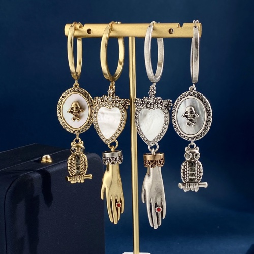 Replica Alexander McQueen Earrings For Women #1080506 $36.00 USD for Wholesale