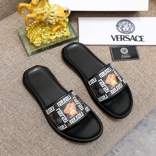Replica Versace Slippers For Men #1082794 $45.00 USD for Wholesale
