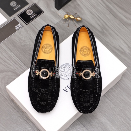 Replica Versace Leather Shoes For Men #1082843 $68.00 USD for Wholesale