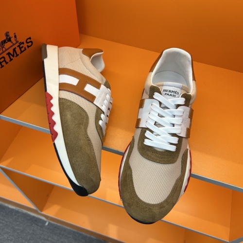 Replica Hermes Casual Shoes For Men #1082877 $80.00 USD for Wholesale