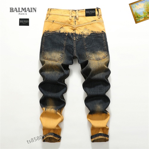 Replica Balmain Jeans For Men #1083300 $48.00 USD for Wholesale