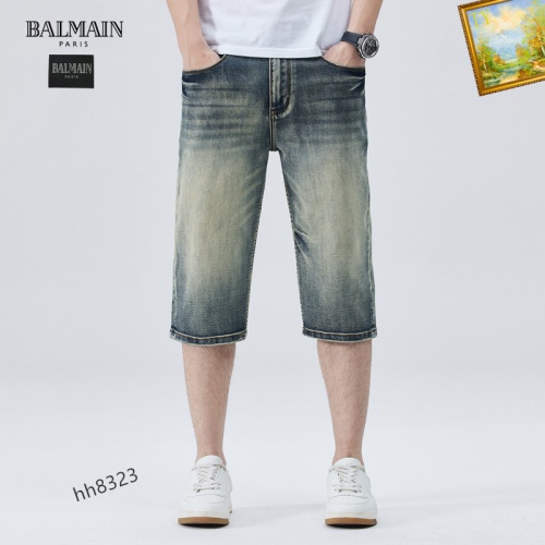 Replica Balmain Jeans For Men #1083360 $40.00 USD for Wholesale