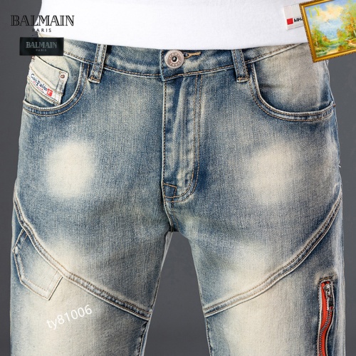 Replica Balmain Jeans For Men #1083396 $40.00 USD for Wholesale