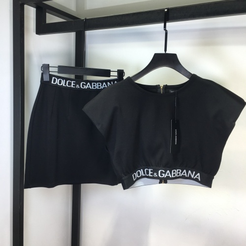 Replica Dolce & Gabbana D&G Tracksuits Short Sleeved For Women #1083695 $98.00 USD for Wholesale