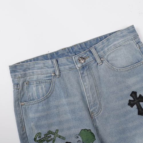 Replica Chrome Hearts Jeans For Men #1083772 $48.00 USD for Wholesale
