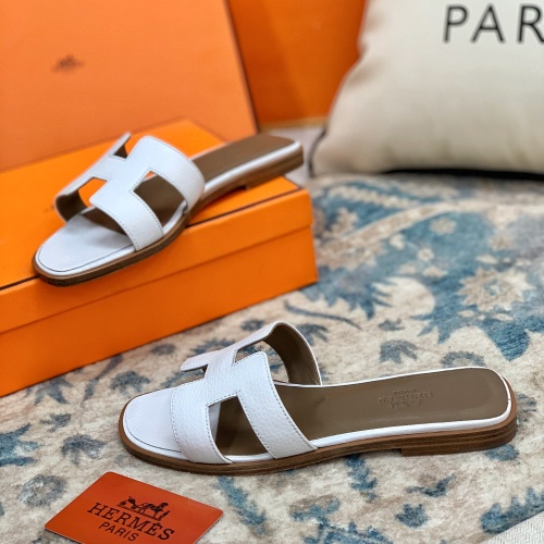 Replica Hermes Slippers For Women #1084357 $64.00 USD for Wholesale