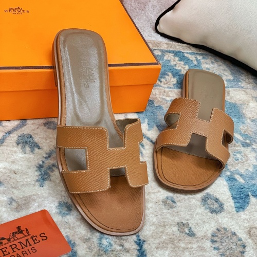 Replica Hermes Slippers For Women #1084363 $64.00 USD for Wholesale