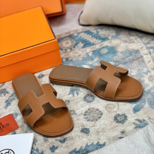 Replica Hermes Slippers For Women #1084363 $64.00 USD for Wholesale