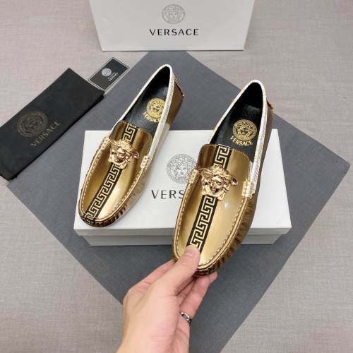 Replica Versace Leather Shoes For Men #1084382 $88.00 USD for Wholesale