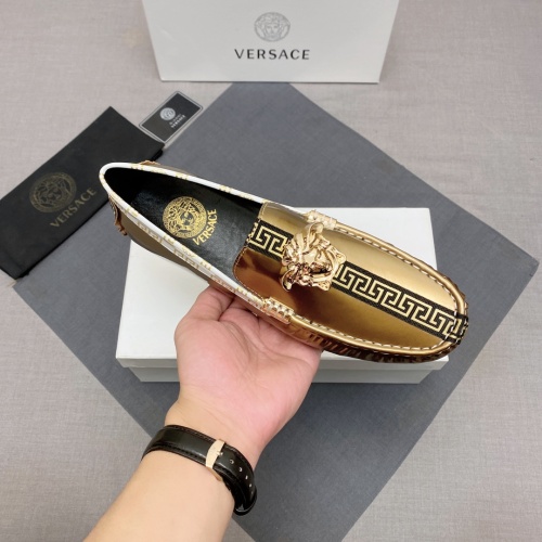 Replica Versace Leather Shoes For Men #1084382 $88.00 USD for Wholesale