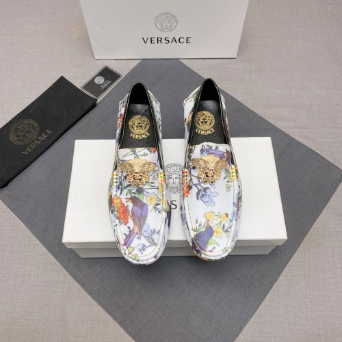 Replica Versace Leather Shoes For Men #1084388 $88.00 USD for Wholesale