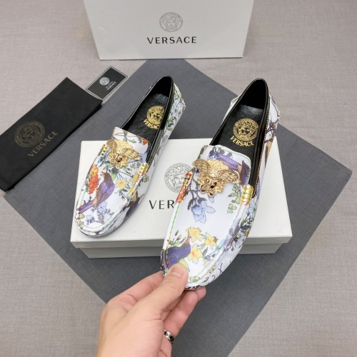 Replica Versace Leather Shoes For Men #1084388 $88.00 USD for Wholesale