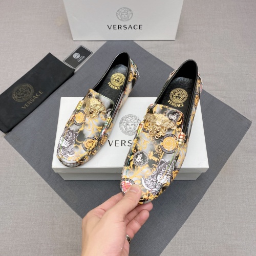 Replica Versace Leather Shoes For Men #1084389 $88.00 USD for Wholesale