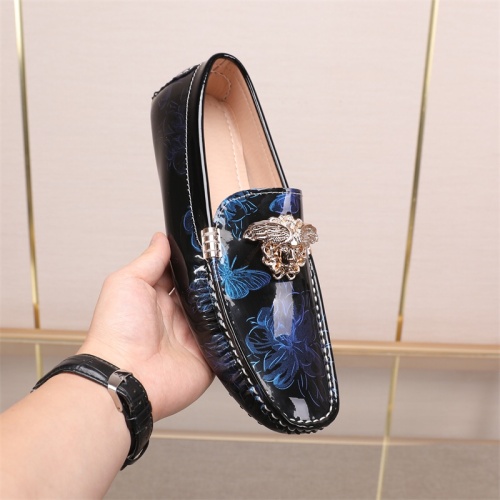 Replica Versace Leather Shoes For Men #1084446 $72.00 USD for Wholesale